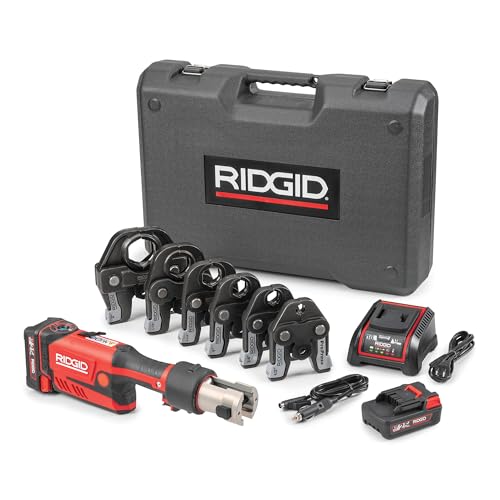 RIDGID 67178 Model RP 351 ProPress Standard Press Tool Kit with Battery, Charger, 1/2" to 2" Press Tool Jaws, and Carrying Case - style: Battery Kit W/ProPress Jaws (1/2" - 2" Jaws Capacity)