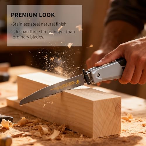 RUITOOL Multi Blades Hand Saw for Wood Cutting, with 5 Quick-Change Blades