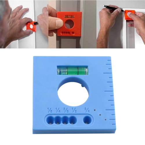 ZYAMY 2PCS Precision Finished 5 in 1 Parallel Woodworking Ruler with Level Multi Function Marking Offset Gauge Door Window Trim Marking Tool Convenient Quick Marking Tool