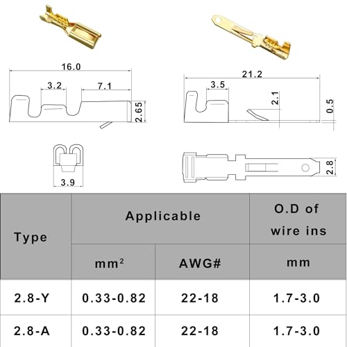 Automotive Electrical Wire Connectors Kit 2.8mm 2 3 4 6 Pin Crimp Plugs