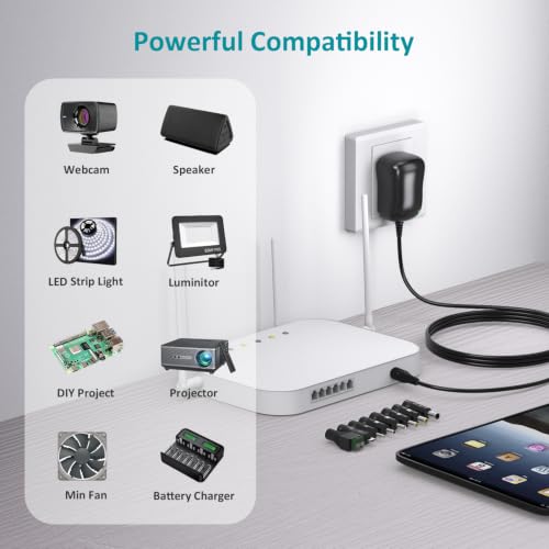 Universal AC Adapter 5V 9V 12V 2A DC Power Adapter Adjustable Power Supply - size: 24W 3-12V