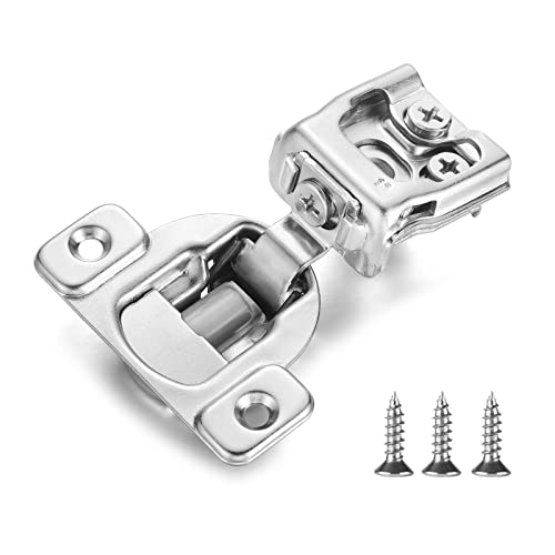 Soft Close Cabinet Hinges for Kitchen, 1” Overlay, 4 Pack - size: 1 Inch Overlay