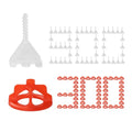 DGSL Tile Leveling System 1/8 Inch, 900 Tile Spacers and 300 Red Cap - size: 1/8 Inch * 900 Base+300 Caps