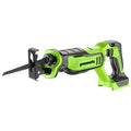 Greenworks 24V Brushless 1" Cordless Reciprocating Saw (3,000 SPM), Light Weight Compact Handsaw, Variable Speed Trigger, Tool Only - size: Brushless 1" Compact Recip Saw, style: Tool Only