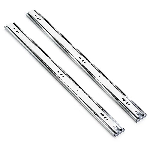 Ravinte Silver Soft Close Drawer Slides 24 Inch 1 Pairs 2 Pack - color: Silver, size: 24 Inch