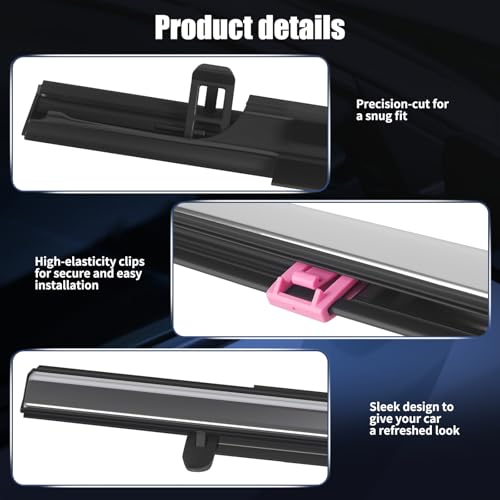 Window Molding Trim for 2013-2018 Honda Accord 4-Door Sedan | 4PCS Chrome-plated Weatherstrip Rubber Seals, Replaces #72450-T2A-A01, High-rebound Buckle Design, Built-in Metal Layer - size: 2013-2018 Honda Accord