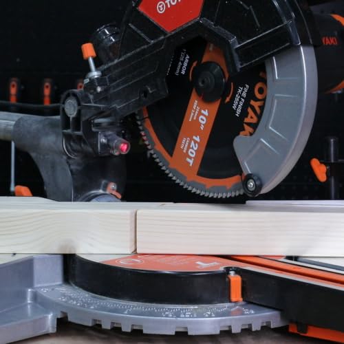 10-Inch Miter Saw Blade, 120-Tooth Fine-Finish Professional Woodworking Saw Blade for Miter Saws Table Saws and Circular Saws, Arbor 5/8-inch(16mm)