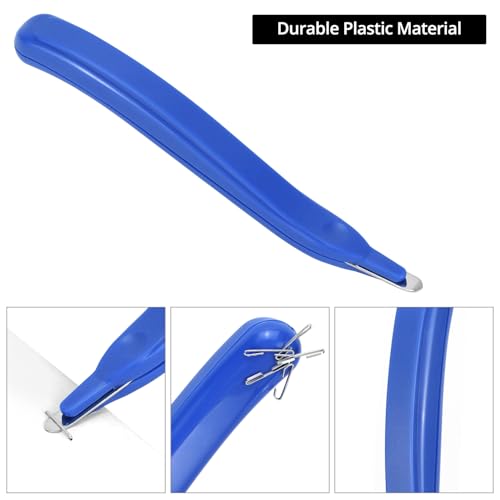 QWORK 24 Pcs Magnetic Staple Remover Bulk, Rubberized Plastic with Stainless Steel Tip and Magnetic End (6 Colors, 4 Pieces Each)