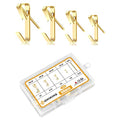 Picture Hanging Hooks, 50 Pcs Heavy Duty 10-50 lbs Picture Hangers Hardware kit with Nails for Picture Frame, Canvas, Mirror Hanging Decoration - size: 10-50LB GLD