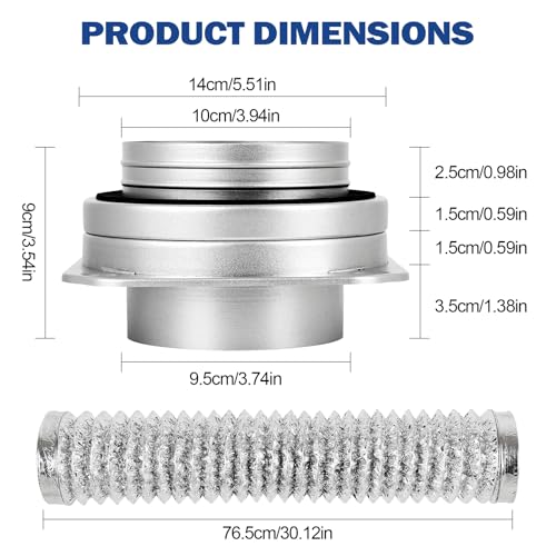 DV180 Magnetic Dryer Vent Connector Kit with 3.3Ft Hose