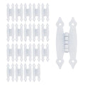 T Tulead White H Shape Cabinet Hinges Iron Furniture Flat Hinges 3.5"×1.46" Decorative Small Hinge Pack of 20 with Screws - color: White-20pcs