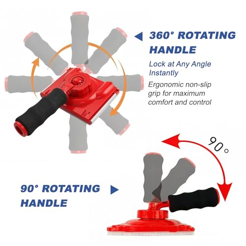 10Pcs Paint Edger Kit,360 ° Rotating Handle Paint Edger with Trim, Touch-Up Pad,Corner Wall and Ceiling Pad Painter，Edge Painting Tool with Painter's Pad Refills