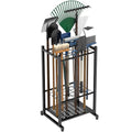Garden Tool Organizer, Garage Tool Organizer & Garage Organization, Heavy Duty Steel Tool Storage Rack Holds 35 Rakes, Brooms Tools, Broom Holder and Mop Holder, Shed Organizer for Home Organization - style: Rack