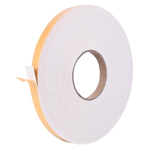 Self-Adhesive High Density Foam Insulation Strips - 1/2in x 1/16in x 66Ft Weatherstrip with Strong Adhesive for Door and Window Soundproofing - size: 1/2in x 1/16in x 66Ft