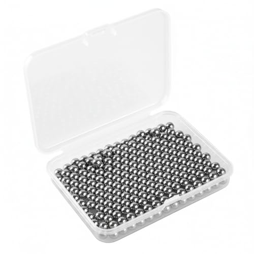 100PCS 1/4 Inch G25 Precision Chrome Steel Bearing Balls - Hardened & Mirror Polished (6.35mm) - for Bearings, Industrial & DIY Projects - size: 100 Pcs - 6.35mm, style: Stainless Steel