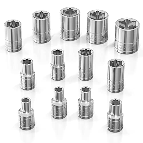 Olsa Tools 1/4-Inch Drive SAE Deep Socket Set - 13pc - color: Sae Shallow, size: 13pc, 1/4-Inch Drive
