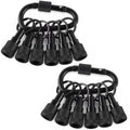 Katerk Bit Holder Keychain 12 Pcs, 1/4-Inch Hex Shank, Quick Release, Black - color: Black