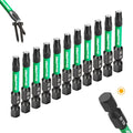 GRENPRO 11Pcs Impact Torx Bits T25, 2" S2 Steel Magnetic Screwdriver Bits - size: T25(2"*11pcs)