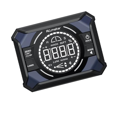 Digital Angle Finder with Laser Level(Class 2,<1mW),Rechargeable Magnetic Angle Gauge & Inclinometer,High Accuracy ±0.1°,LED Display,Angle Measuring Tool for Woodworking,Miter,Construction & Hanging