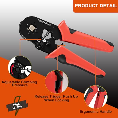 AWG 23-7 Ferrule Crimping Tool Kit with 1800PCS Connectors