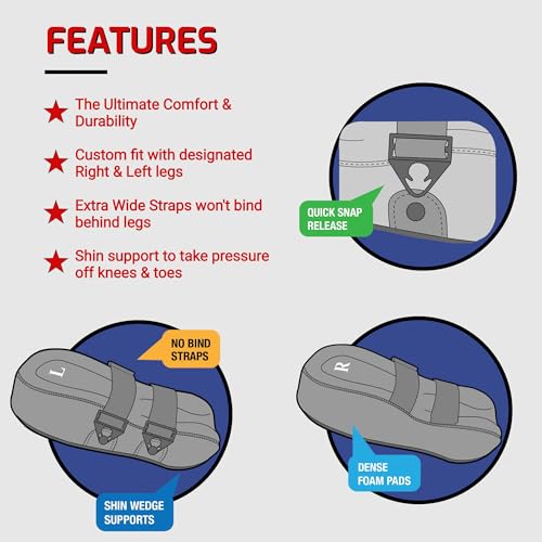 Platinum Foam Knee Pads for Work, Heavy Duty Kneepads with Shin Support