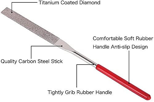 10Pcs 4mm x 160mm Mini Diamond Needle File Set for Carving Metal Ceramic Tile Glass Wood Fit Jewelers Hobby - size: 4*160mm