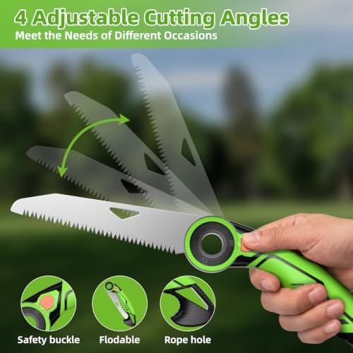 AIRAJ 7" Pruning Saw for Tree Trimming, Folding Saw with SK5 Steel Blade - size: 7 Inch
