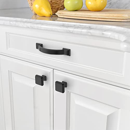 Amerdeco 10 Pack Matte Black Cabinet Pulls 3" - color: Matte Black, size: 3" hole center