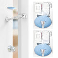Neobay Adjustable Door Strap and Latch, Damage-Free Cat Door Latch to Keep Large Dog Out of Litter Box, Economical Alternative of Pet Gates and Interior Cat Door, Magnetic with Stopper 2 Packs - style: Magnetic With Stopper 2 Packs
