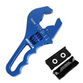 AN Fittings Wrench 3AN-16AN Adjustable AN Wrench Lightweight Aluminum,Compact Size,Blue (With Nylon 4" Vise Jaws Pads) - color: Blue, size: Small