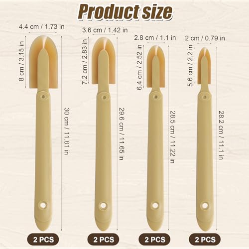 8pcs Rubber Caulking Caulk Remover Smoothing Tool | Reusable Sealant Spatula Spreader 4 Sizes Silicone Multifunctional Caulk Finishing Tool Applicator for Tiles Brick Kitchen