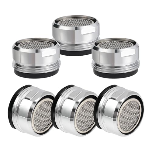 6PCS Faucet Aerator, Aerator Filter Replacement, 15/16-Inch Male Threads