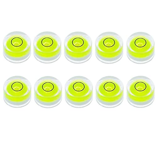 10Pcs Small Circular Bubble Level 10x6mm Mini Round Bullseye Spirit Levels Measuring Tools