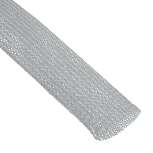 uxcell Expandable Sleeving, 1 1/4-inch 25ft Cable Sleeve, Gray - color: Gray, size: 1 1/4-inch x 25ft