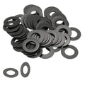 PATIKIL M10 Flat Washers 3/8" ID x 3/4" OD, 50 Pcs 304 Stainless Steel Metal Metric Washers Black Electroplated Flat Gasket Spacer for Screws and Bolts, Black - size: M10 x3/8"ID x 3/4"OD
