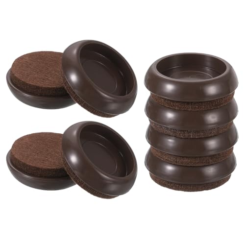 uxcell Furniture Pads, 8 Pcs 1-1/4" Furniture Moving Pads Round Chair Legs Floors Protectors with Felt for Carpet Hardwood Floor Heavy Furniture - size: 1-1/4"