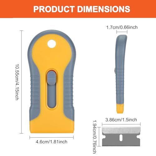 Razor Blade Scraper 2 Pack with 20 Replacement Blades,Glass Scraper Tool