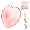 MelodySusie 1PC Heart Shape Resin Nail Art Palette, Professional Color Mixing Board for Gel Polish, Acrylics, Pigment Blending, Salon and DIY Makeup Artist Tool, Pink - color: Pink Heart Without Spatula