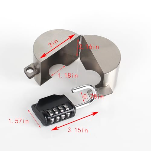 Door Handle Lock Device - Prevents Turning of Door Knob and Access to Keyhole - color: Stainless Steel