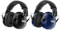 Dr.meter Adults Ear Muffs for Noise Reduction and Noise Cancelling Headphones for Kids with Adjustable Head Band, Black & Dark Blue