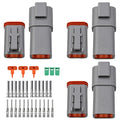 3 Sets Deutsch 4 Pin DT Connector Waterproof Electrical Wire Connector - style: 3 Sets 4 Pin