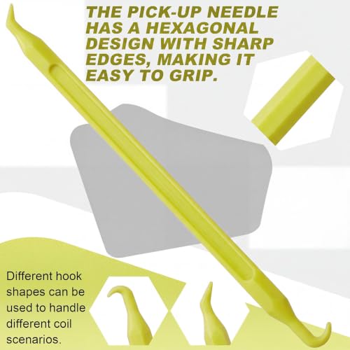 10 Pcs 5.5 Inch Plastic O Ring Pick Set Non Scratch Tool, Yellow - color: Yellow