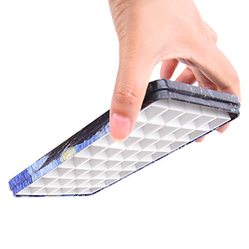 qianshan 40Pcs Empty Half Pans Watercolor Tin Palette with Magnetic Stripe - color: Starrynight