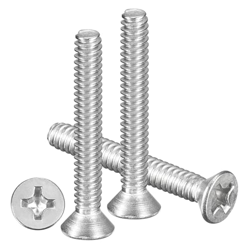 METALLIXITY #6-32x1 Phillips Flat Head Bolts 304 Silver 30Pcs - color: Silver, size: #6-32x1"