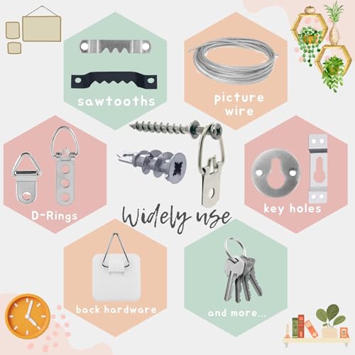 30Pcs Self-Drilling Metal Wall Anchors and Bear Claw Hanging Screws Kit - size: #8 - 15S