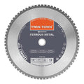TWIN-TOWN 14-Inch 72 Teeth Dry Cut Steel and Ferrous Metal Cermet Saw Blade with 1-Inch Arbor - size: 14" 72T medium steel