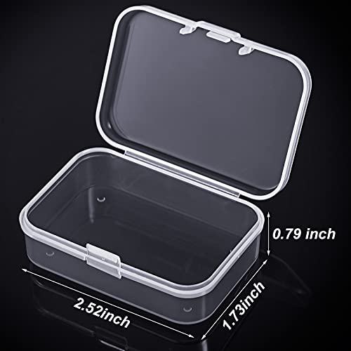 Jetec 6 Pieces Small Clear Plastic Storage Box, 2.5 x 1.7 x 0.8 Inch - size: 2.5 x 1.7 x 0.8 Inch