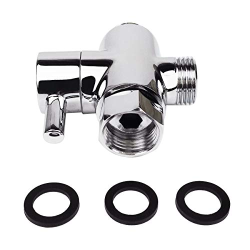 Brass Shower Arm Diverter Valve Polished G1/2 (Chrome) - color: Polished Chrome
