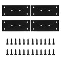 Murtenze 4 Pack Black Stainless Steel Mending Plates, 5 inch - size: 48*128mm