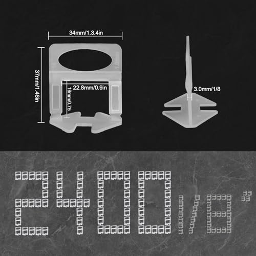 Tile Leveling System Clips 1/8" 2400 Pcs DIY Tiles Leveler Spacers Tile Leveling System for Professional Ceramic Tile and Stone Installation - size: 3.0mm-tile leveling clips